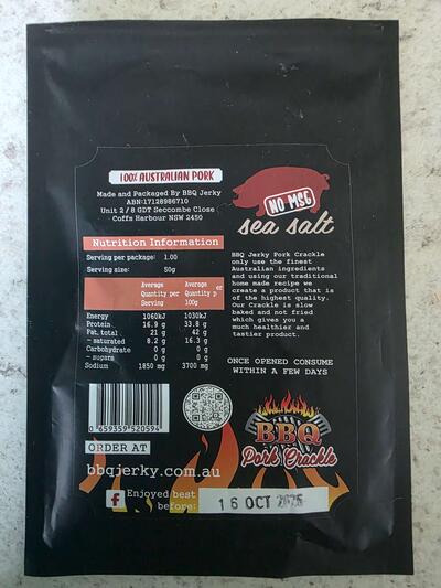 BBQ Pork Crackle (Salt 'n' Vinegar)
